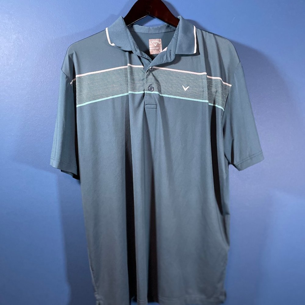Callaway Opti-Dri - Men's Emerald Green Short Sleeve Polo Shirt - Size L - Pre O